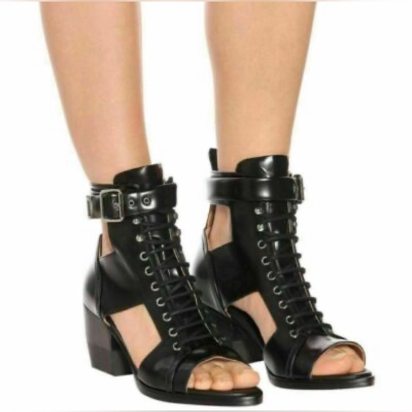 Chloe Shoes - Chloe black cut out bootie sandals size 39